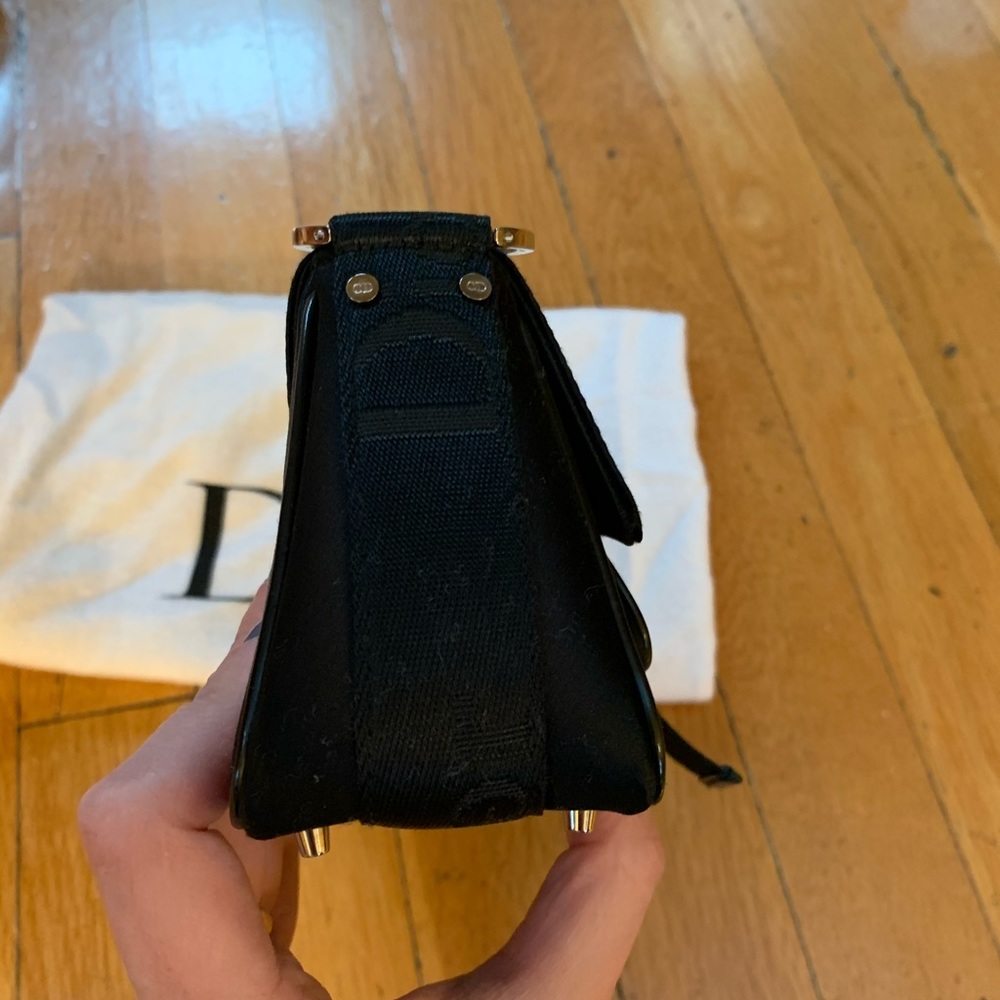 Dior black satin bag crystal embellished handle - Picture 5 of 15